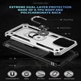 thumbnail image 3 of ELEHOLD Hybrid Rugged Case for iPhone 16 Pro Max Full Body Protection with Metal Magnetic 360° Rotating Ring Holder Kickstand Shockproof Heavy Duty Case for iPhone 16 Pro Max,Silver, 3 of 6