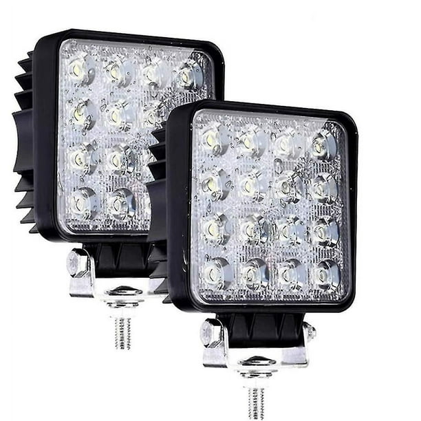 Luz de trabajo LED, 2 piezas de barra de luz LED de 48 W para tractor de coche todoterreno