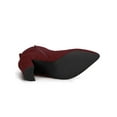 thumbnail image 5 of BLISSFUL STEP Women's Zipper Block Heels Ankle Boots Burgundy 8, 5 of 7
