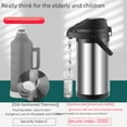 thumbnail image 3 of 2.4L Stainless Steel Insulated Water Kettle with Push-Button Seal, Double-Walled Construction for 12-24 Hour Temperature Retention, Rust-Resistant & Easy to Clean, Ideal for Home Use, Black, 3 of 5