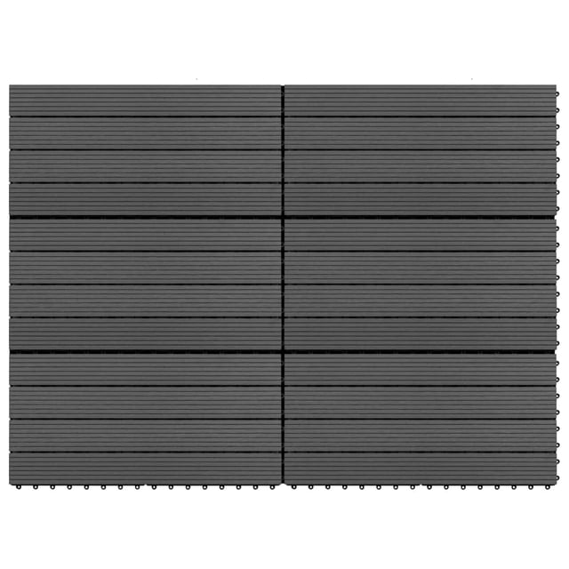 vidaXL Decking Tiles Patio Floor Tile Yard Outdoor Flooring Tile 6 pcs WPC