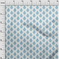 thumbnail image 3 of oneOone Rayon Medium Blue Fabric Block Dress Material Fabric Print Fabric By The Yard 56 Inch Wide-B1, 3 of 5