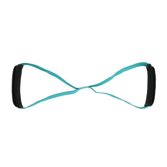 Unique Bargains 1 Pc Durable 8-Shaped Yoga Stretch Band for Stretching 23.62"x1.57" Lake Blue