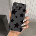 thumbnail image 3 of Funda protectora para teléfono con estrella de cinco puntas para iPhone 16 15 Pro Max 14 13 12 11 XS XR X 7 8 Plus SE 2020 Mini funda suave a prueba de golpes, 3 of 5