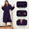 thumbnail image 4 of AMITOFO Plush Robes for Women – Soft Warm Fleece Bathrobe Elegant Comfort & Warmth for the Cold Seasons, 4 of 7