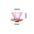 thumbnail image 3 of Coffee Filter, Glass Drip Filter Mug, Hand Brewed Coffee Maker, Reusable Wooden Base, Easy to Clean Coffee Filter, Portable Coffee Brewer for Home & Office Use, 3 of 6