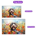 thumbnail image 5 of Welcome Spring Summer Portuguese Water Dog Portrait Flower Blue Sky Indoor Rug PWD Portie Fishing Dog Lover Carpet Living Bed Room Sofa Home Decor - 12001, 5 of 5
