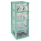 thumbnail image 3 of Italhome Cajonera De Plástico, Cajonera Desarmable Organizador Multiusos De Color Aqua Con 4 Cajones Transparentes Onyx, 3 of 6