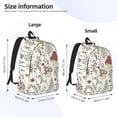 thumbnail image 4 of Balery Colorful Mushrooms and Plants Vintage Canvas Backpack for Men and Women - Large Capacity, Durable Travel Laptop Bag for School, Work, Hiking, and Outdoor Activities, 4 of 7