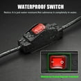 thumbnail image 6 of Uxcell Copper Outdoor Extension Cord with Waterproof Switch 3 Prong Extension Cable Black 6.6Ft 2Pcs, 6 of 7