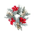 thumbnail image 2 of jicheng Christmas Candle Rings Wreath Inner Diameter 4" for Wedding Holiday Birthday Style D, 2 of 9