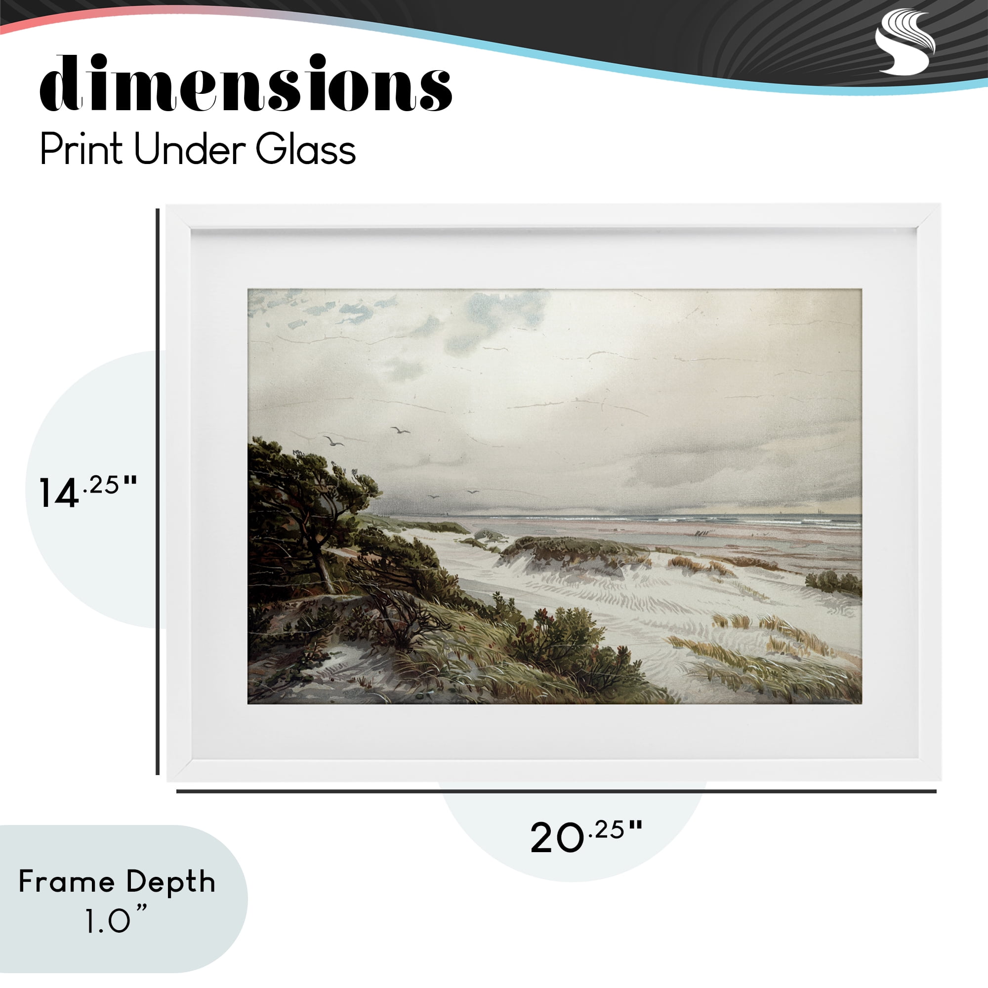 Stupell Industries Bountiful Success Beach White Framed Print Under Glass, design by Lula Bijoux & co.