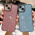 thumbnail image 6 of Compatible for iPhone 14 Luxury Glitter Plating Clear Case, Cute Bling Sparkly Shiny Case for Women Girls Soft TPU Shockproof Camera Protective Back Cover Electroplated Case - Light Blue, 6 of 10
