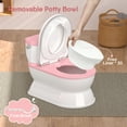 thumbnail image 5 of Babyomi 2-in-1 Potty Training Toilet for Toddlers Ages 1-3, Larger Potty Chair  with Flushing Sound & Storage  ，Pink, 5 of 7