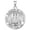 Silver, variant on Saint Eleanor of Aquitaine Round Religious Medal Necklace Pendants - 2/3 inch Size of Dime, Sterling Silver