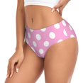 thumbnail image 2 of Fotbe Pink And White Polka Dot Calzones Estampados para Mujer – Ropa Interior de Algodón, Cómoda, Suave y Elástica-XX-Large, 2 of 6