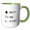 Green/White, variant on 3drose, Wake up Swim Go to Bed, 11oz Two-tone Red Mug