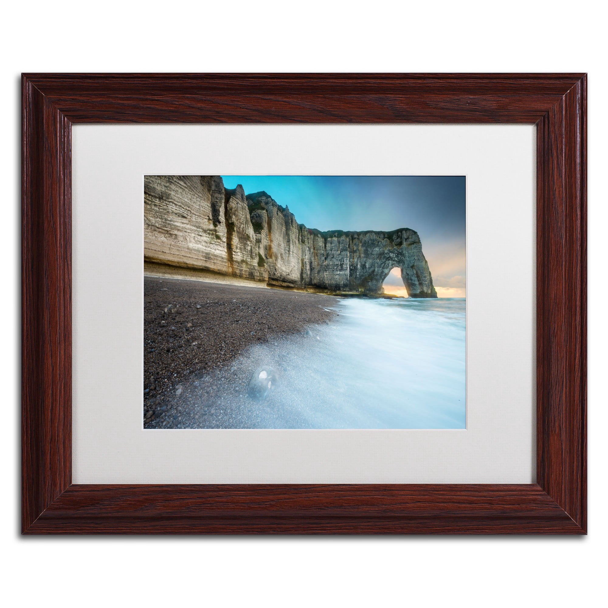 Trademark Fine Art "Gate to the Ocean" Canvas Art by Mathieu Rivrin, White Matte, Black Frame