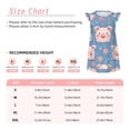 thumbnail image 3 of Balery Cute Pig Flowers Camisón de princesa para niñas, pijama de algodón con mangas abullonadas, suave y bonito.-Medium, 3 of 6
