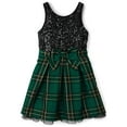thumbnail image 3 of The Children's Place Girls Sleeveless Plaid Sequin Fit-n-Flare Dress, Sizes XS-XXL, 3 of 5