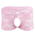 thumbnail image 3 of IEFiEL-bóxer de lencería Sexy para hombre, calzoncillos transparentes de encaje transparente con trasero abierto, bragas Gay con bolsa abierta, ropa interior Sissy, 3 of 5