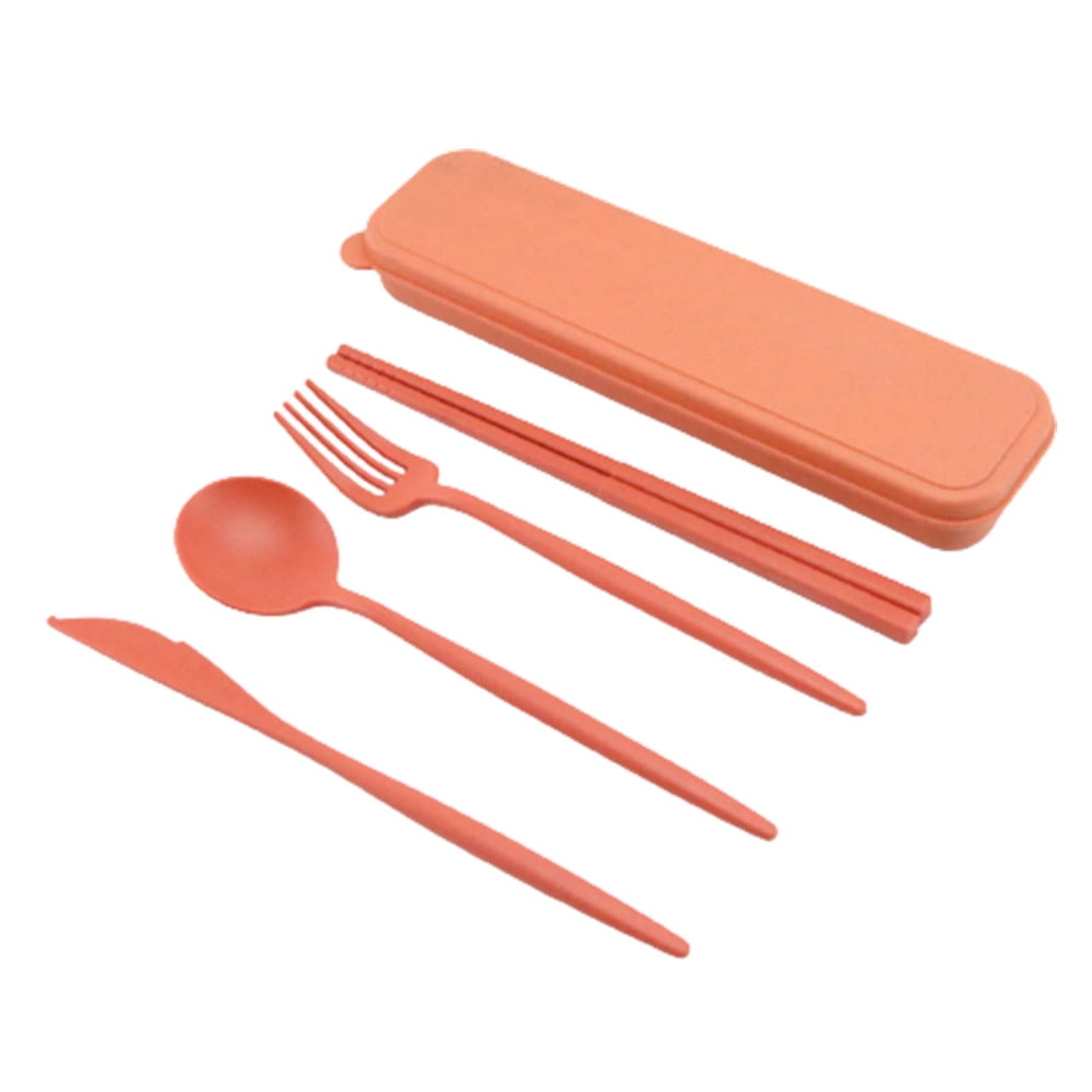 4pcs Plastic Flatware Kit Ecofriendly Tableware Kit Say No to