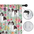 thumbnail image 4 of Blackout Kids Curtains,Shih Tzu Dog and Flower Floral Childrens Insulated Curtains Set Of 2,Bedroom Essentials,Toddler Room Decor 42x54in(106x137cm), 4 of 4