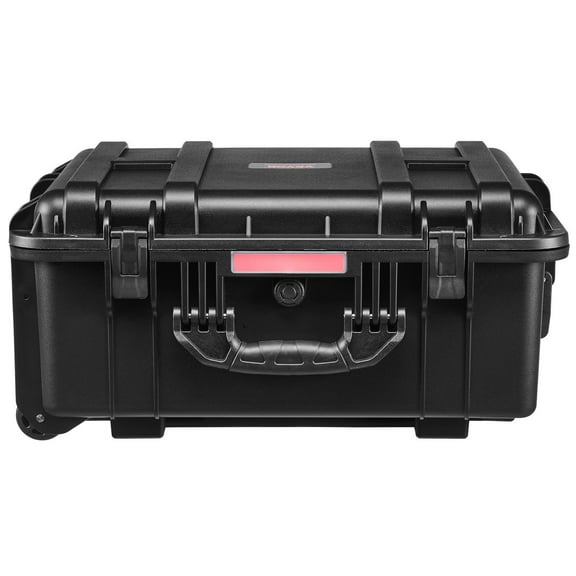 Heavy-Duty Weatherproof Hard Case with Foam, 57x45x28cm IP67 Waterproof Dry Box with Wheels & Handle for Camera, Equipment, Travel, Tactical Use