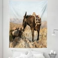 thumbnail image 1 of Donkey Tapestry, Greek Donkey up in the Mountains of Lesvos Island in Mediterranean Sea Digital Image, Fabric Wall Hanging Decor for Bedroom Living Room Dorm, 5 Sizes, Multicolor, by Ambesonne, 1 of 1