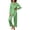 Green White Stripe, variant on Ekouaer Womens Silk Satin Pajama Sets 2 Piece Sleepwear Pjs Set Long Sleeve Button Down Top and Pants Stripe Loungewear Black Champagne Stripe M