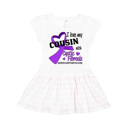 

Inktastic I Love my Cousin with Cystic Fibrosis Hope Support Cure Gift Toddler Girl Dress