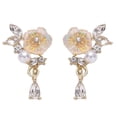 thumbnail image 1 of Pendientes de plata 925 con forma de flor para mujer, joya para regalo, 1 of 7