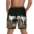 thumbnail image 4 of Uemuo Cute Goat Baby Pattern Mens Swim Trunks Quick Dry Board Shorts with Mesh Lining, Stretch Beach Shorts Quick Dry No-Chafing Board Shorts-Medium, 4 of 9