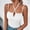 White, variant on Womens Halter V Neck Spaghetti Strap Open Back Tshirts Criss Cross Cutout Ribbed Knit Crop Cami Top Slim Fit Y2k Tops