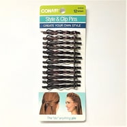 Conair Style & Clip Bobby Pins - Black, 12 Count Pack (Hair Accessories)
