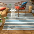 thumbnail image 3 of TOWN & COUNTRY EVERYDAY Rio Multicolor Stripe Indoor Outdoor Area Rug, UV Fade Resistant, High-Low Pile, Blue/Multi, 5'2"x7'2", 3 of 13