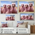 thumbnail image 4 of Designart "Mirage Portrait Of Pink Ostriches" Ostriches Floater Framed Wall Art Prints, 4 of 5