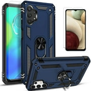 Samsung Galaxy A32 5G Case, [Not fit for Samsung Galaxy A52/ Galaxy A72], With [Tempered Glass Screen Protector Included], STARSHOP Drop Protection Ring Kickstand Cover- Ink Blue