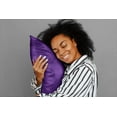 thumbnail image 3 of Blissford Luxury Grape Satin Pillowcase with Zipper Closure, Standard 2-Pack, 3 of 5