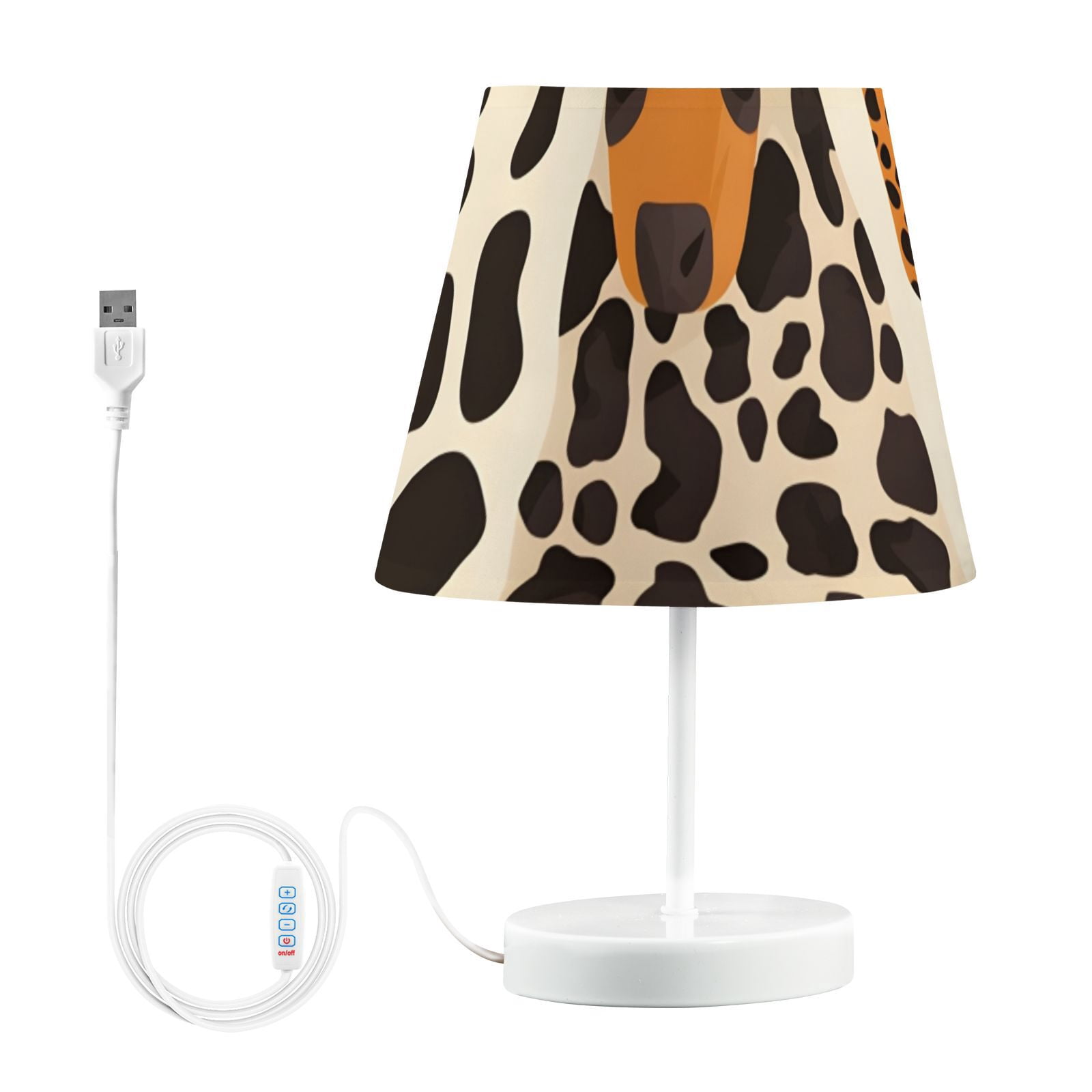 Leopard Cheetah Desk Lamp 3 Color Modes LED Table Lamp Nightstand Reading Light for Bedroom Living Room