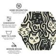 thumbnail image 3 of Fuzoiu Abstract Cat Faces Pattern Print Leather Coasters Set,Drink Coasters Set of 4,for Tabletop Protection, Durable PVC Coasters,Home Décor and Housewarming Gift-Hexagon, 3 of 6