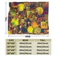 thumbnail image 5 of Retro Abstract Notes Throw Blanket, Anti-Pilling Ultra-Soft Micro Fleece Cover Blanket for Bed Sofa, for All Seasons, 40"x30", 5 of 9