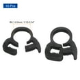 thumbnail image 2 of Uxcell 10 Pack Plastic 8.1-8.6 mm Adjustable Double Snap Grip Hose Clamps, Black, 2 of 5
