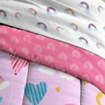 thumbnail image 2 of Dream Factory Balloon Hearts Twin Bed-in-a-Bag, Lilac, Microfiber, Polyester Fill, Female, Age Group 3+, 2 of 9