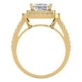 thumbnail image 4 of Halo Engagement Ring for Women - 2.07ct Simulated Diamond in 14K Yellow Gold Promise Ring, 4 of 6