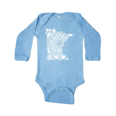 

Inktastic Minnesota Silhouette Mandala Gift Baby Boy or Baby Girl Long Sleeve Bodysuit