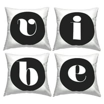 Stupell Industries Vibe Black Initials Decorative Printed Throw Pillow, 18 x 18