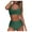 Army Green, variant on Sngxgn Ruffle Stripe Ruffle Swimsuit for Women V Neck Ruched Bathing Suits(Army Green,XL)