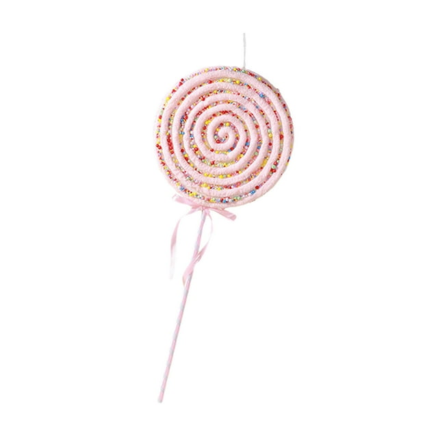 Adorno suspendido para de Navidad, decoración navideña única y resistente, regalo artesanal para celebrar el Año Nuevo, vacaciones. , Rosa Grande Bombón Rosa Grande