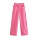 thumbnail image 5 of Pantalones de Mujer Traje Casual Denim Color Sólido Bolsillo Trabajo Pantalones de Cintura Portátiles Pantalones Casuales de Mujeres, 5 of 5